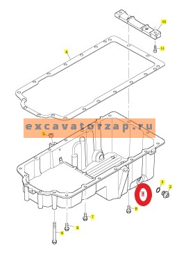 Поддон T406003 двигателя Perkins