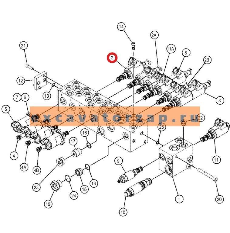 Соленоид 199-1153, 1991153 (клапан) гидравлический экскаватора CAT M313C, M313D, M315C, M315D, M315D 2, M316C, M316D, M317D 2, M318C, M318C MH, M318D, M318D MH, M322C, M322D, M322D MH, M325C MH, M325D L MH, M325D MH, M330D