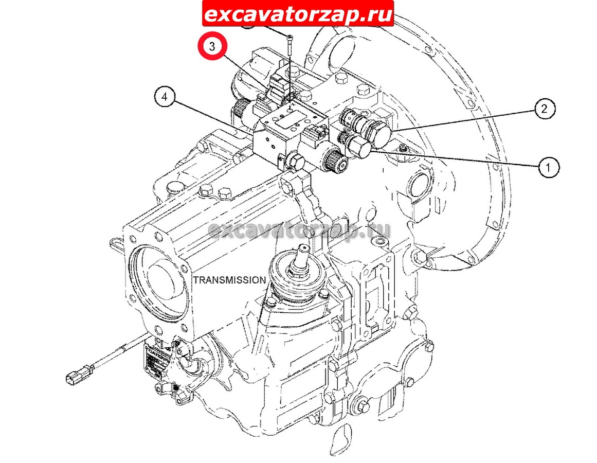 КЛАПАН (СОЛЕНОИД) 305-3423, 3053423 КПП ЭКСКАВАТОРА ПОГРУЗЧИКА CAT428, CAT432, CAT434