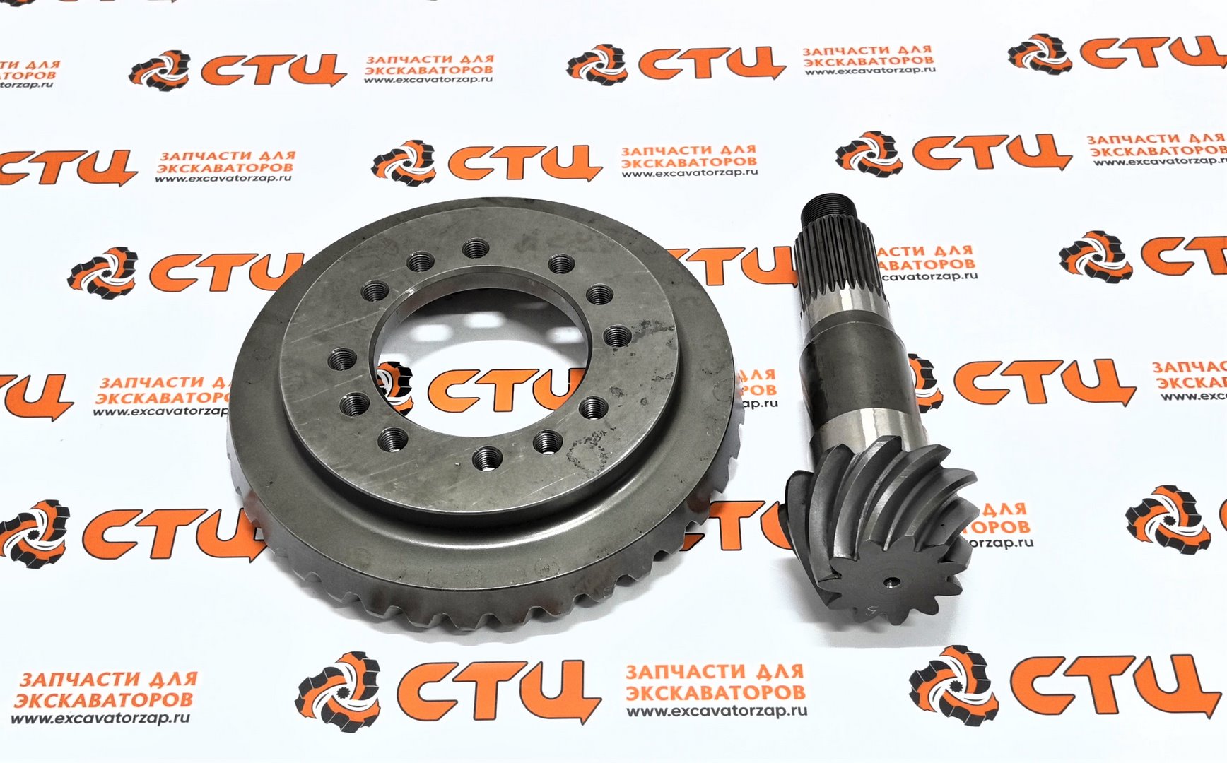 Главная пара 1143001 + 1143002 преднего, заднего мостов экскаватора HITACHI ZX170W-3, ZX170W-3-AMS, ZX170W-3DARUMA, ZX190W-3, ZX190W-3-AMS, ZX190W-3DARUMA