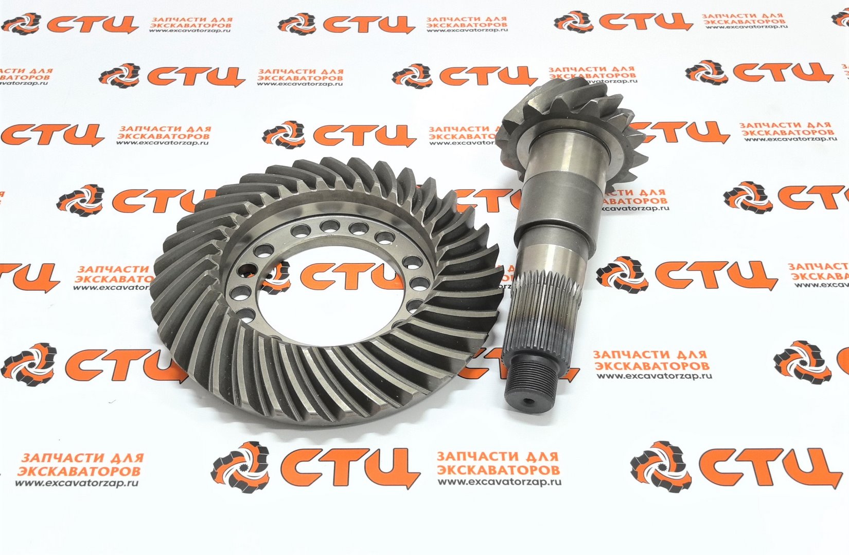 Главная пара 4472.399.021, 4472399021, 4472-399-021 + 4472.399.027, 4472399027, 4472-399-027 переднего, заднего мостов экскаватора HYUNDAI HW210, R200W7, R200W7A, R210W-9, R210W9A, R210W9AMH, R210W9MH, R210W9S