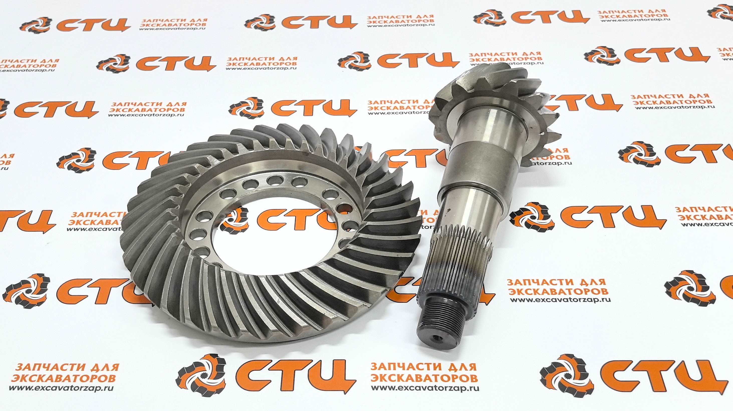 Главная пара ZGAQ-02874+ZGAQ-02875 (АНАЛОГ) переднего, заднего мостов экскаватора HYUNDAI R140W9, R140W9S, R170W9